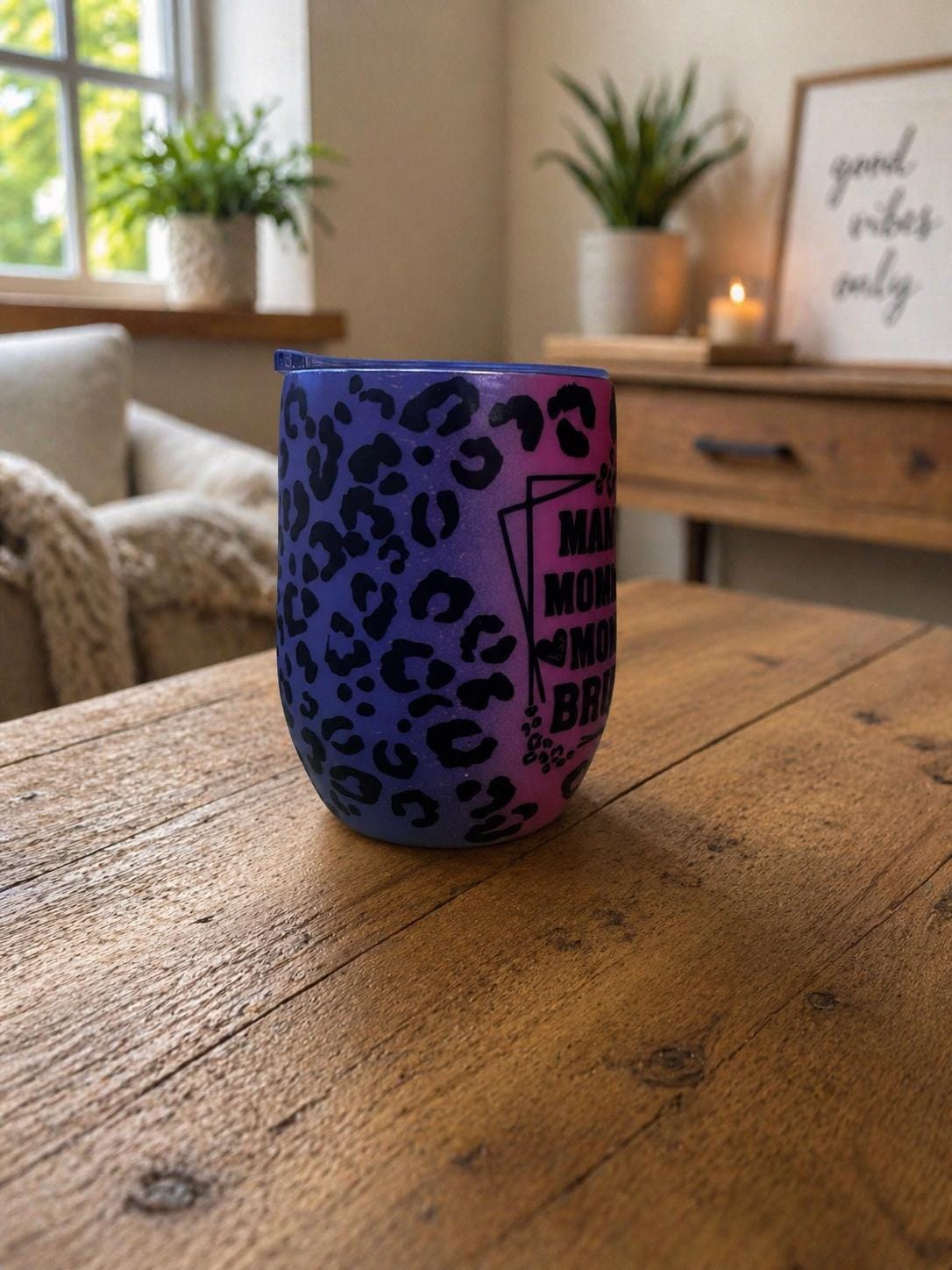 Matte Rainbow Cheetah Tumbler | 12oz Insulated Leopard Print Coffee Cup
