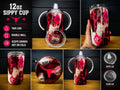 Western Cowhide Tumblers | Insulated Stainless Steel, Aztec Tribal Design