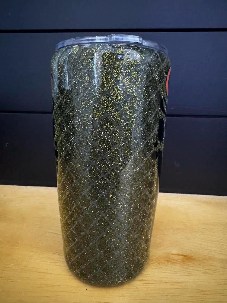 20oz Tapered Trout Fish Tumbler | Glitter or Non-Glitter Fishing Cup | Rainbow Trout Travel Mug