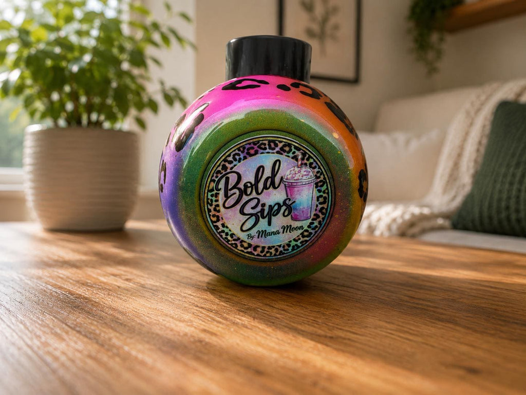 Matte Rainbow Cheetah Tumbler | 12oz Insulated Leopard Print Coffee Cup