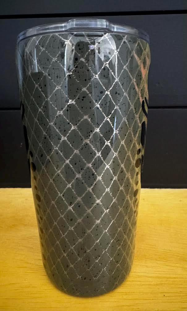 20oz Tapered Trout Fish Tumbler | Glitter or Non-Glitter Fishing Cup | Rainbow Trout Travel Mug